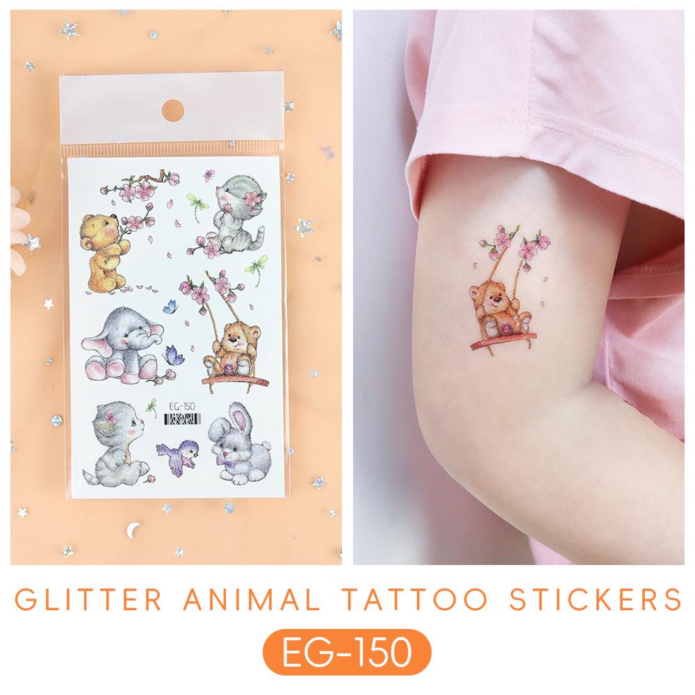 2023 Ruikalong Su Geçirmez Parıltılı Deniz Hayvanı Karikatür Dövme Çıkartmaları Çocuklar İçin