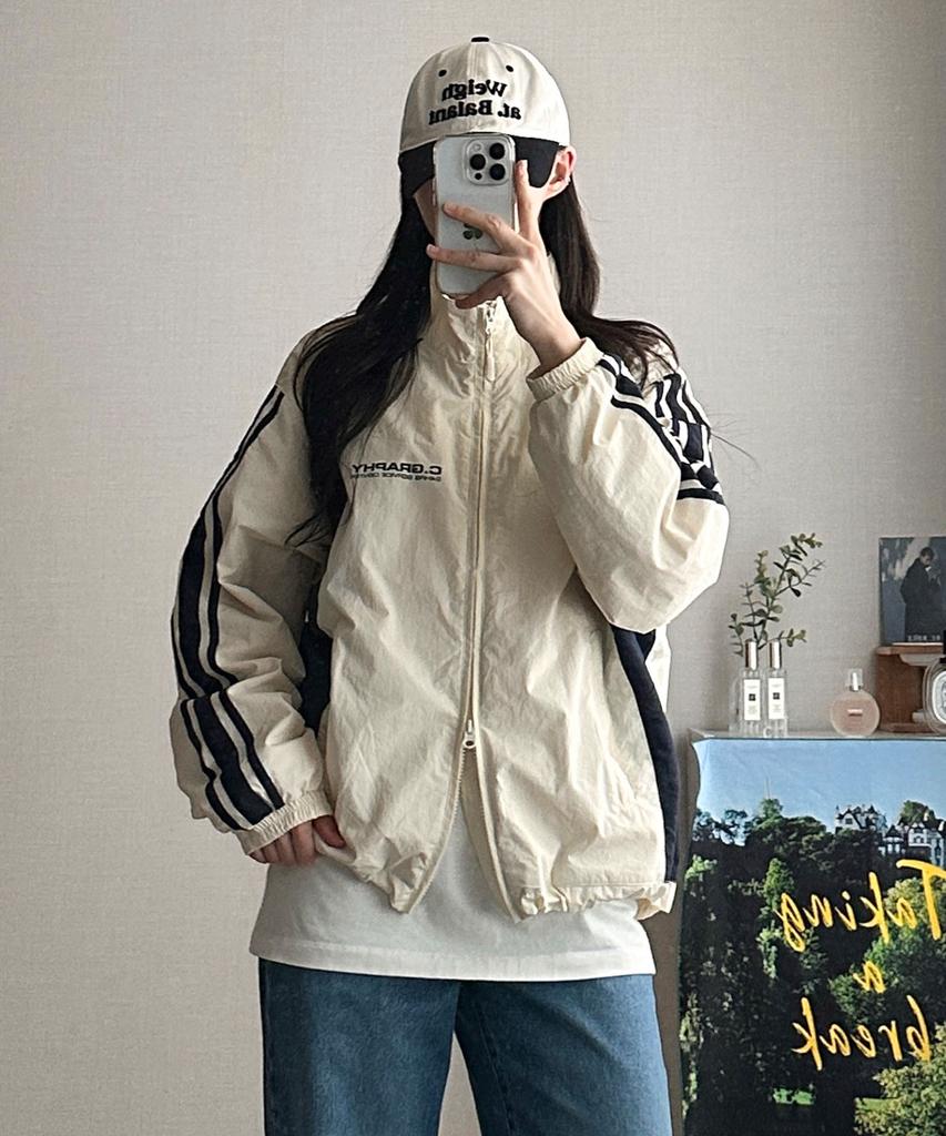 Cgp Track Nylon Jacket_Cream