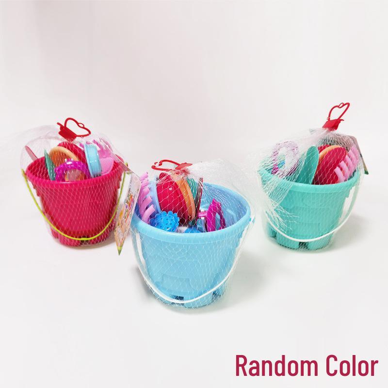 Children's Beach Sand Toy Set: Shovels, Buckets, and Toy Car for Seaside Fun