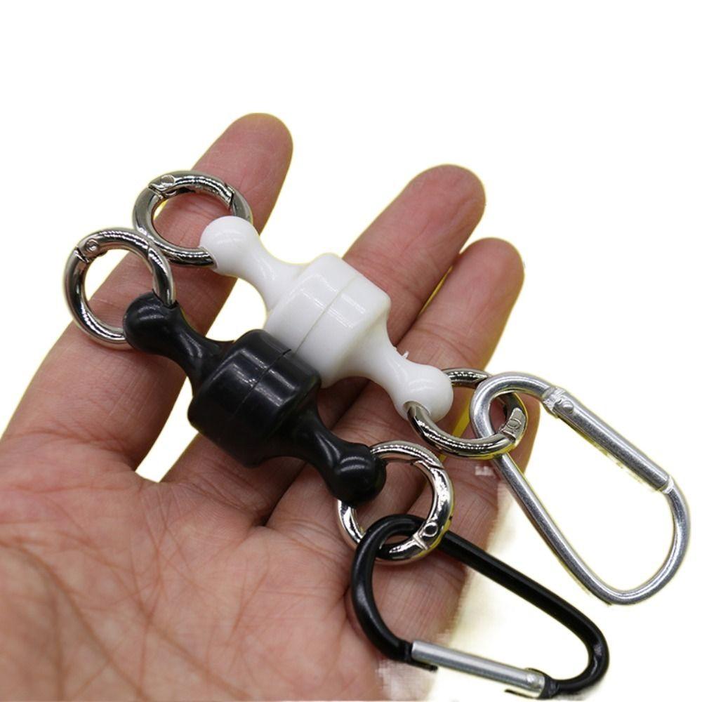 Quick Release Fishing Magnetic Buckle Magnetic Keychain Carabiner Retractor  Attached Nippers