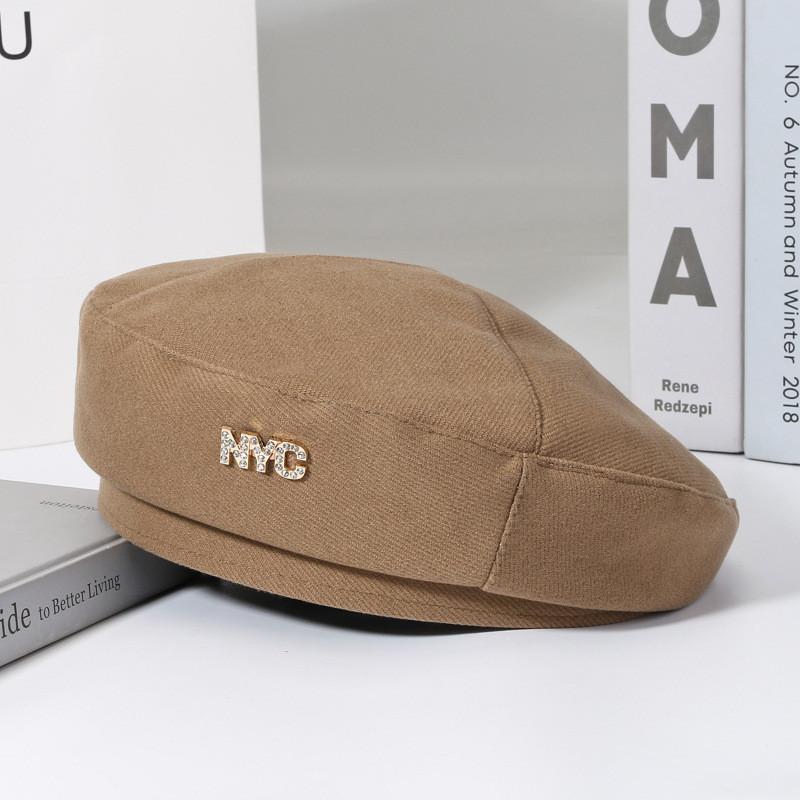 Painter Letters Myc Beret Hat Gift Warm Girl Outdoor Sports Sunshade Breathable