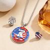 USA 250th Anniversary Jewelry for Women American Flag Necklace And Patriotic Earrings Set 1776-2026 Collectible Gift for Men Women