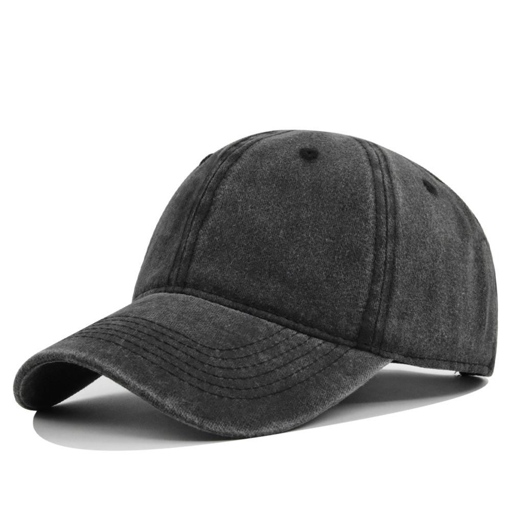 Washable Denim Baseball Cap New Summer Solid Color Cotton Cap Women Ponytail Hats Men Baseball Cap Outdoor Visor Casual Cap