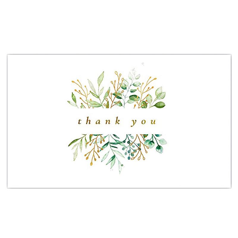 Pink 'Thank You' Cards - 50 Sheets/Pack for Gift Boxes, Decorations, and Postcards
