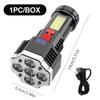 5 Core High Power LED Taschenlampe Wiederaufladbare Campinglaterne Suchscheinwerfer COB Seitenlicht 4 Modi Wasserdichtes Abenteuer Outdoor Taschenlampe