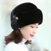 Thickened Bucket Hats Pearl Flower Decor Thermal Hat Solid Color Women Winter Hat  Autumn Winter