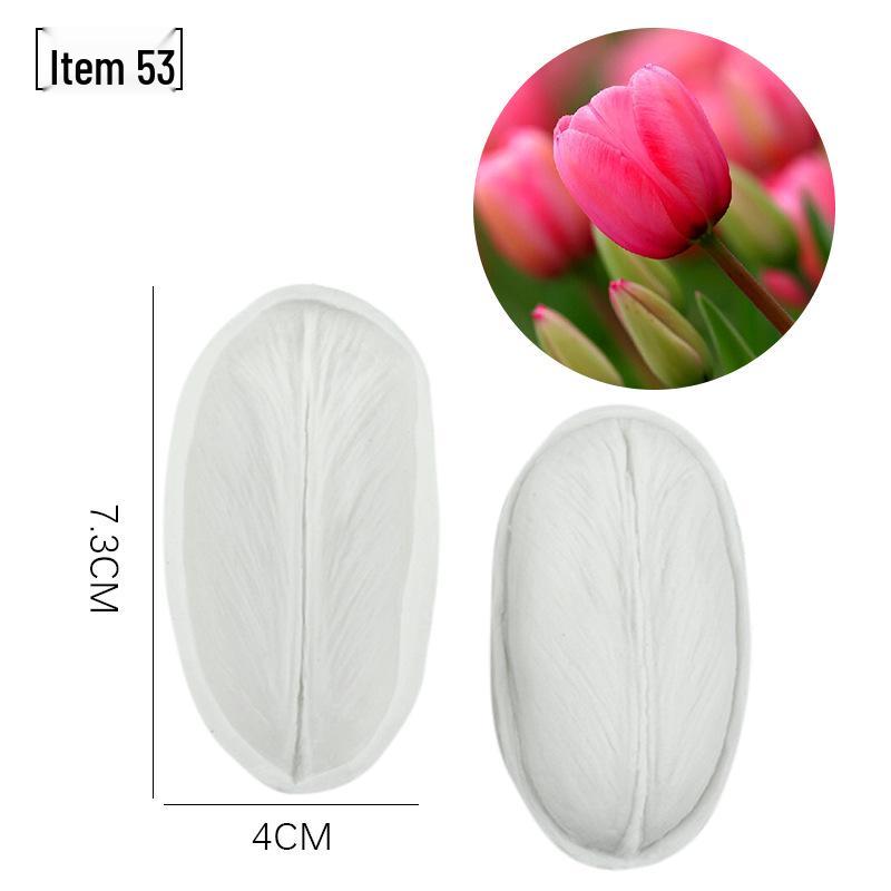 Blütenblatt Silikon Fondant Form Set - Lebensmittelqualität für Baum- und Blumenprägung.