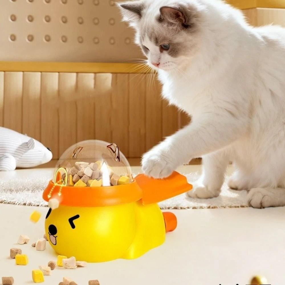 Plastic Dog Puzzle Feeder Cartoon Automatic Feeder Creative Dog Food Dispenser Mealtime Fun