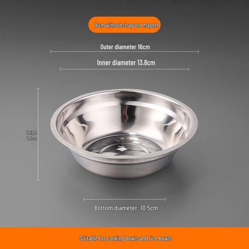 Verdikte Ronde Soep- en Rijstkom Set van Roestvrij Staal