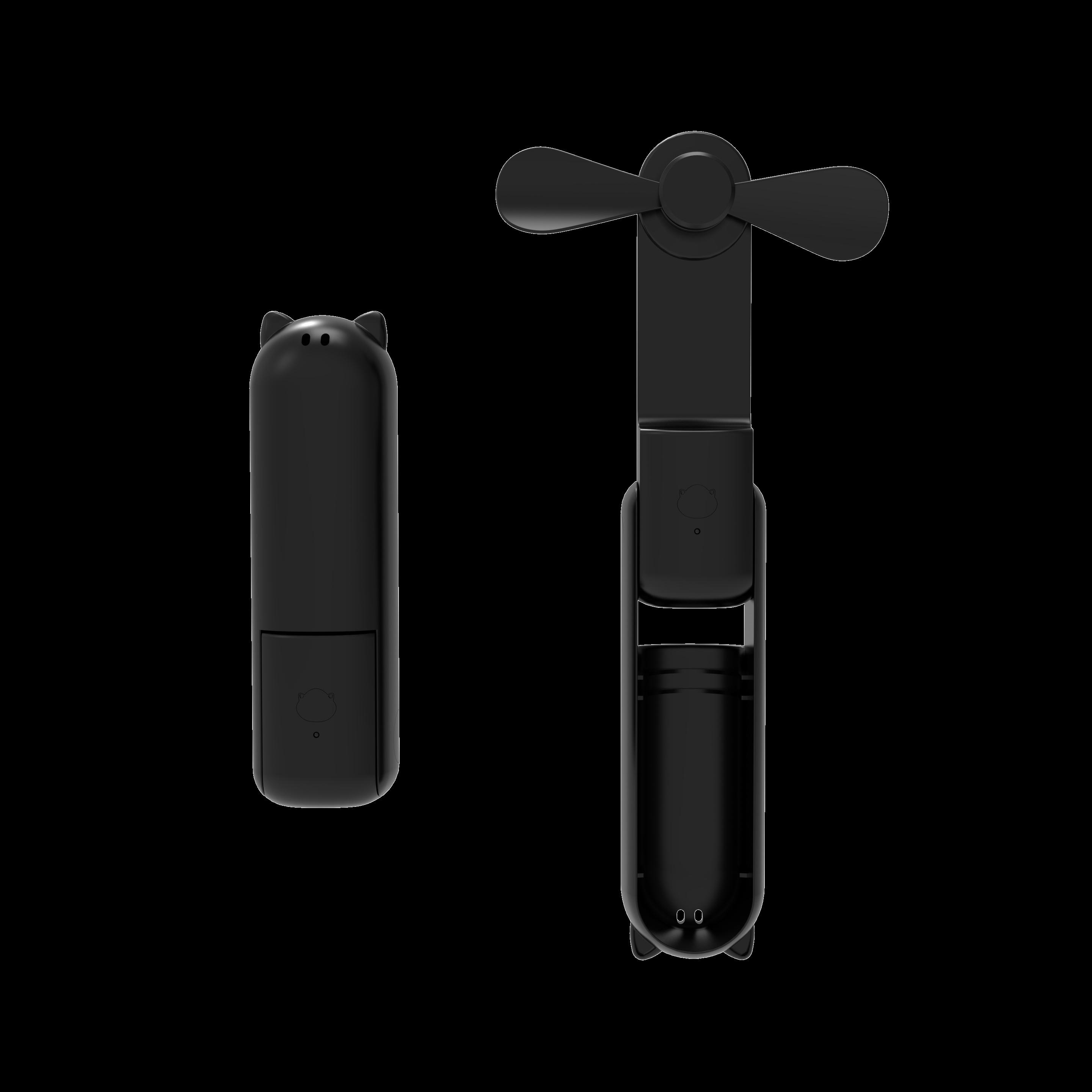 

Handheld usb electric fan cute ultra-quiet and long-lasting student dormitory portable with power bank small fan чорний