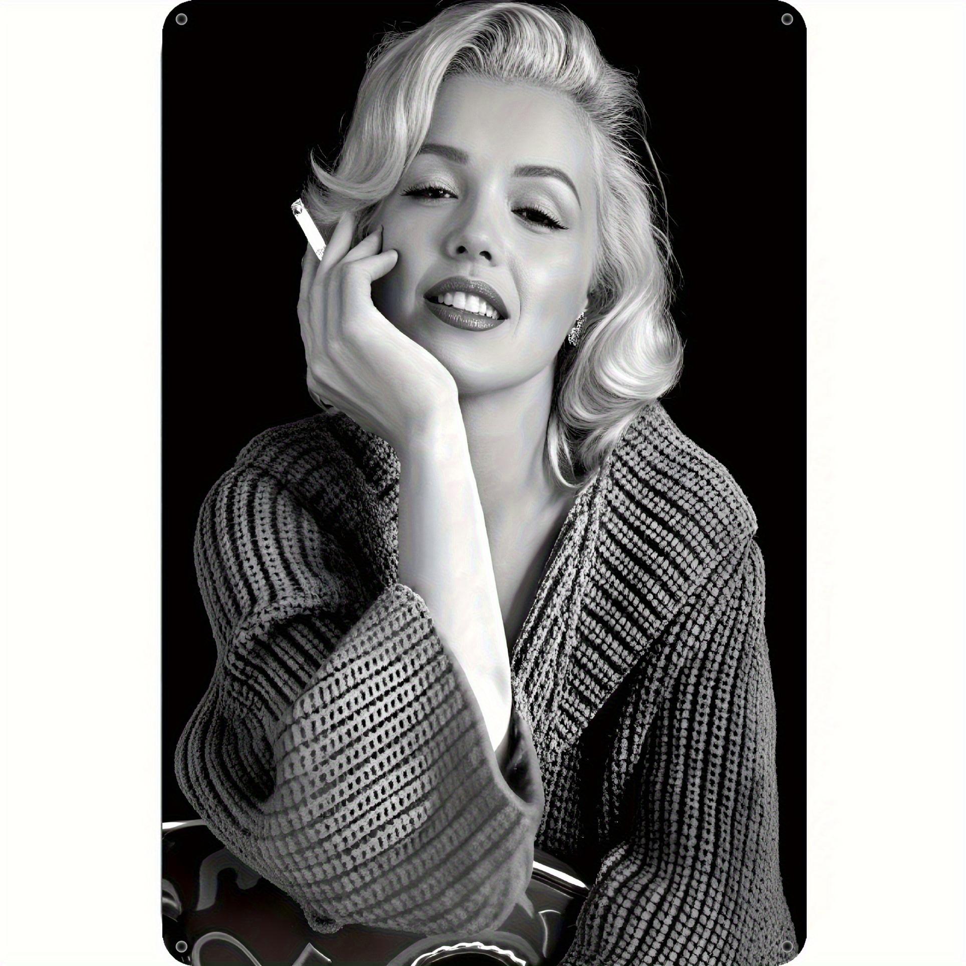 JIT Vintage Metal Wall Art Sign Retro Elegant Woman Portrait with Classic Female Artwork Frameless Durable Metal Decor fo 20x30cm(7.8x11.8inch)