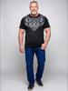 Men's Vintage Russian Crest T-Shirt, Double-Headed Eagle with Crown and Sword, Breathable Crew Neck for Patriotic Wear