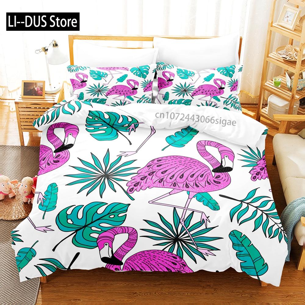 Firebird Bedding Set Single Twin Full Queen King Size Flamingo ed Set Aldult Kid Bedroom Duvetcover Sets 3D Anime Animal 037