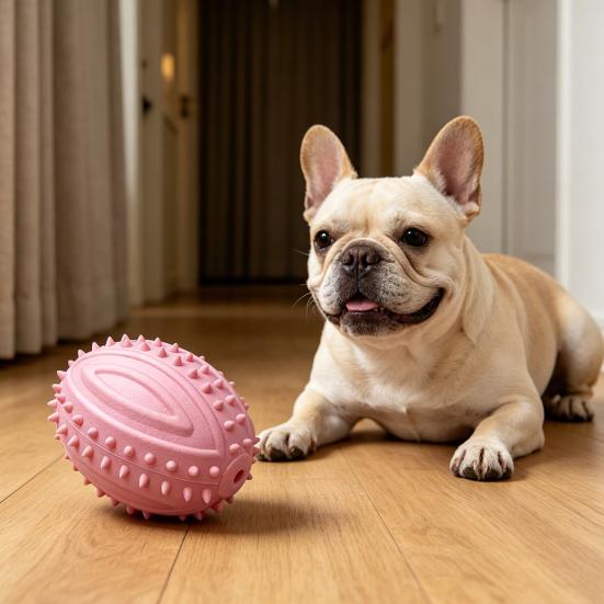 Jouets de Dentition pour Chiens avec Picots Nettoyage des Dents Boule Jouet Ballon de Rugby Résistant aux Morsures avec Son Interactif pour Chiens Petits Moyens Grands Santé Dentaire et