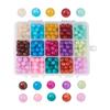 1box Baking Paint Imitation  Glass Bead Round Mixed Color 8.5~9mm Hole: 1.5mm
