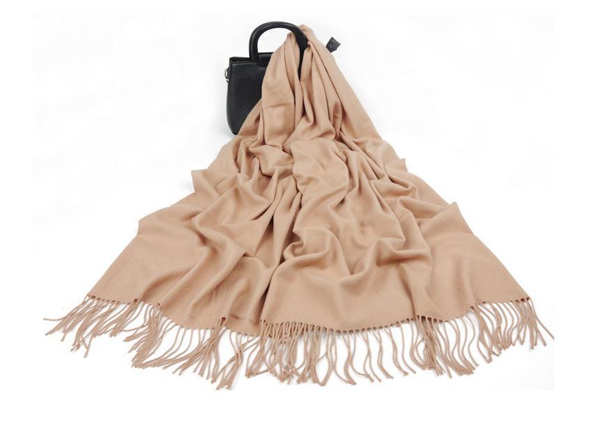 Women's Imitation Cashmere Winter Scarf - Thick Solid Color, Versatile Men's Shawl, Cashmere Wool Blend