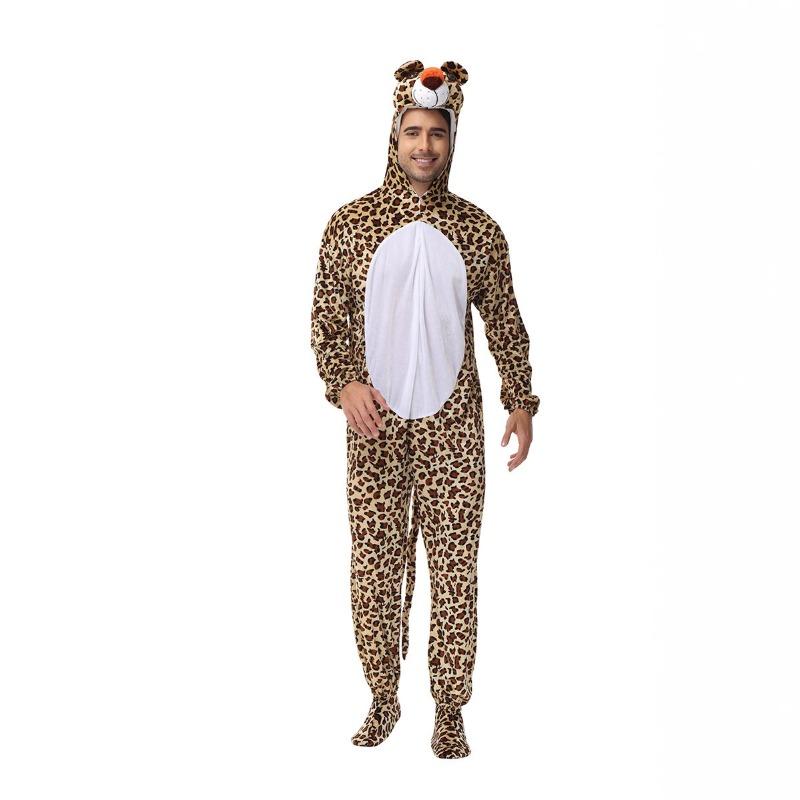 Halloween new parent-child men's and women's clothing, leopard animals, movie costumes, movie acting costumes, acting photography costumes