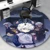1pc Anime Cartoon Design Round Carpet - Office Chair Mat, Non-Slip Rug for Home Decor, Living Room, Bedroom, Game Room & Dormitory (Seasonal Gift, Sui