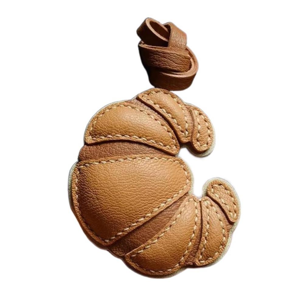 

Подвеска из натуральной кожи для сумки, украшения ручной работы, аксессуары для сумок-круассанов, кулон для друзей, подарки чёрный