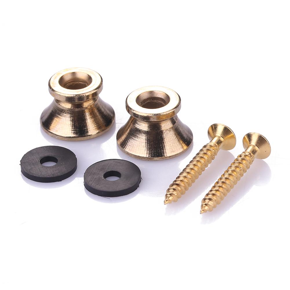 2pcs Guitar Pegs for Acoustic Electric Bass Ukulele Guitar Strap Buckle Button Lock Pins Metal End Locking Parts