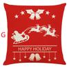 Christmas Pillow Cover Cotton Linen Cushion Cover Home Decoration Sofa Pillow Cover 45 * 45cm