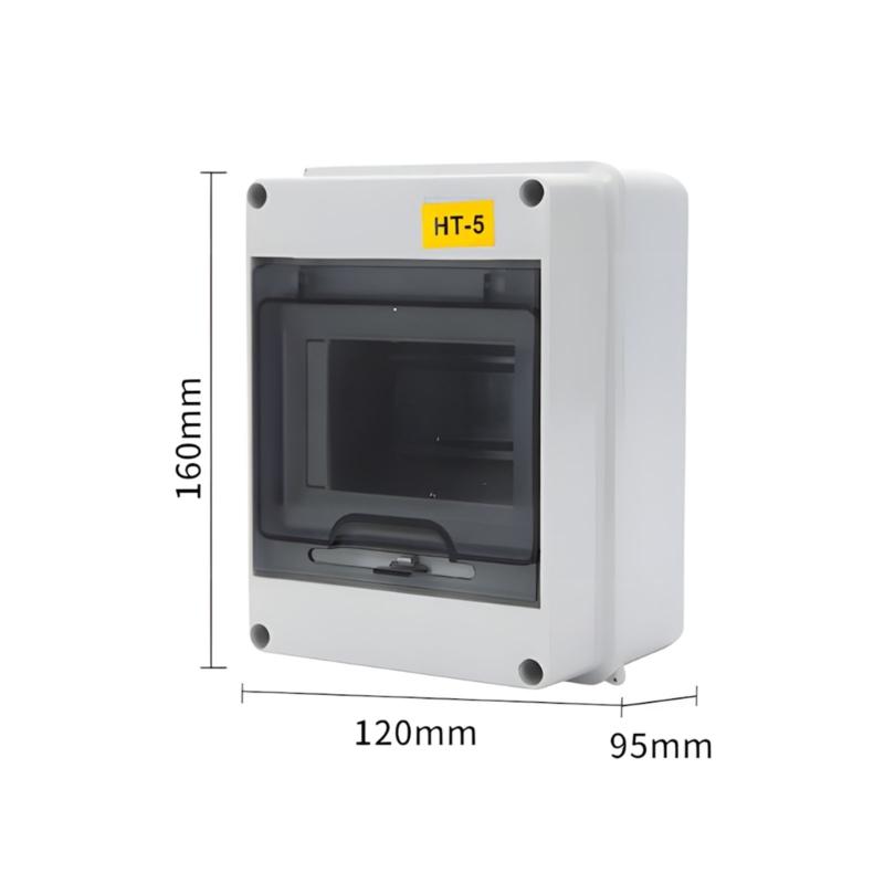 Water Resistant Mounted Electrical Distribution Box With HT5 2P 32A Current Monitor For Indoor Outdoor Usage