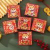 6pcs Traditional God of Wealth Red Envelope Cartoon Lucky Money Bags Money Packet  New Year Gifts