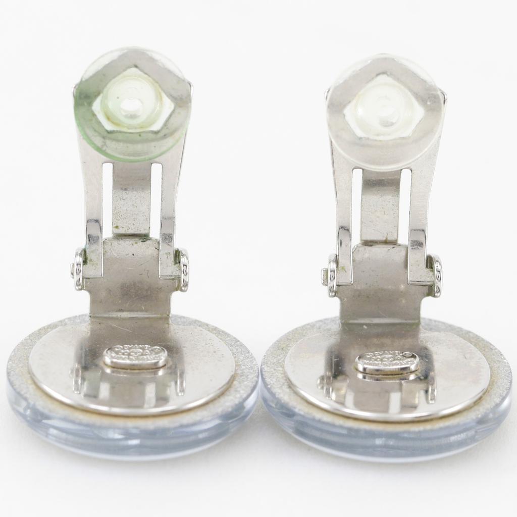 CHANEL COCO Mark Earring Silver plastic 5.8g Women Used