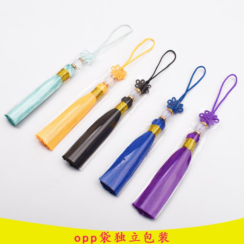 5pcs 13cm Short Tassel Spike Polyester Ice Silk Small Tassel Bookmark Key Chain Tassels for DIY Sewing Crafts Home Decor Tassel