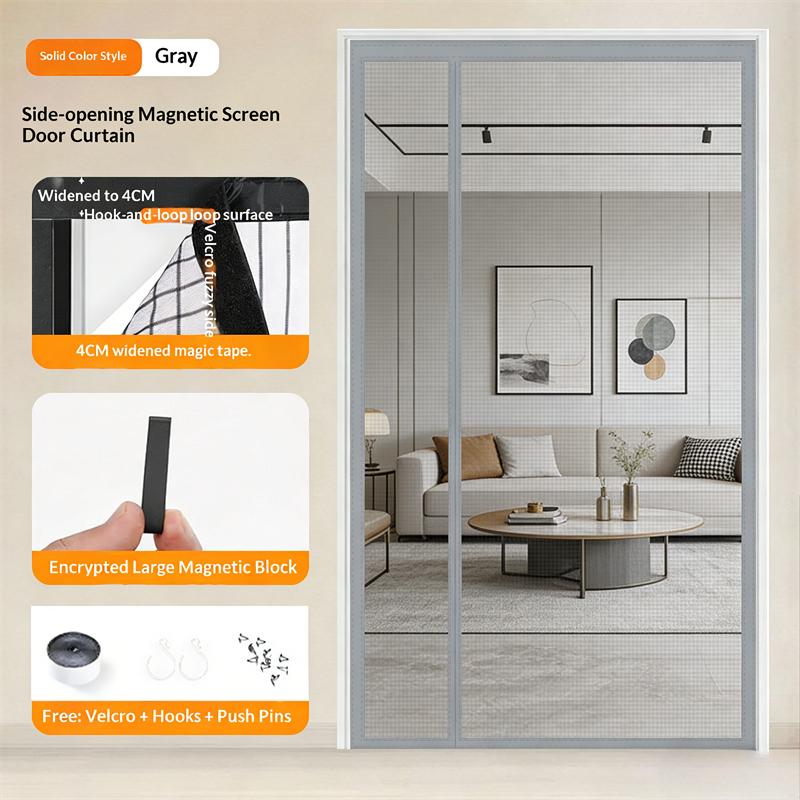 Magnetic Door Screen Custom Size Mosquito Net Curtain Fly Insect Automatic Closing Invisible Mesh For Kitchen indoor living room