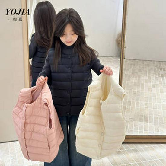 YOJIA Winter 2025 Girls' Cartoon Fleece-Lined Hoodie - Warm Sweatshirt for Little Girls