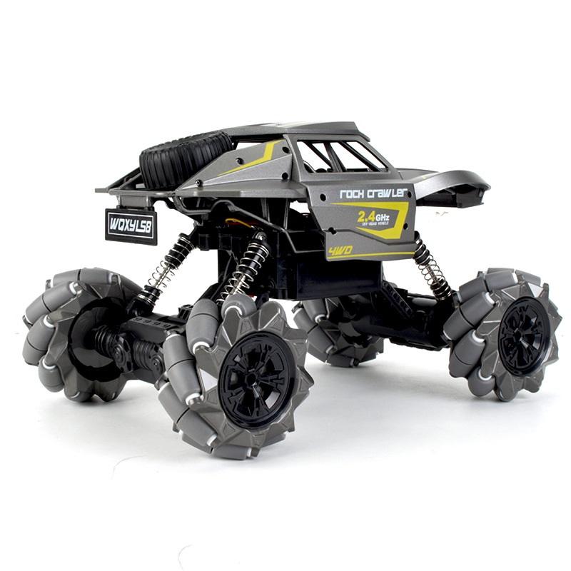 2.4G 4WD RC Stunt Car, Lateral Drift Climbing Off-Road Truck with Watch Remote & LED Light for Kids
