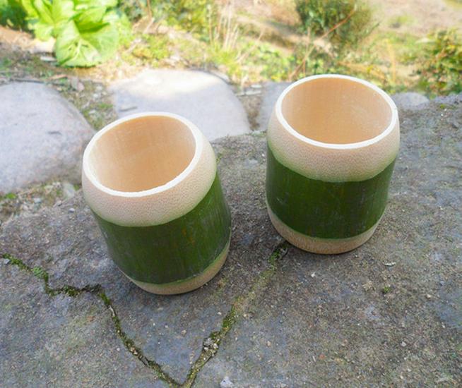 Handmade Bamboo Tea Set: Teapot & 3 Tea Cups