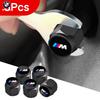 Hot For BMW M  5PCS 3D Aluminum Alloy Wheel Tire Valve Caps Dust-proof Cover For BMW M M1 M2 M3 M4 M5 M6 M7 G82 G60 E46 G12 E83 G11 F39 E39 E60 Jo55