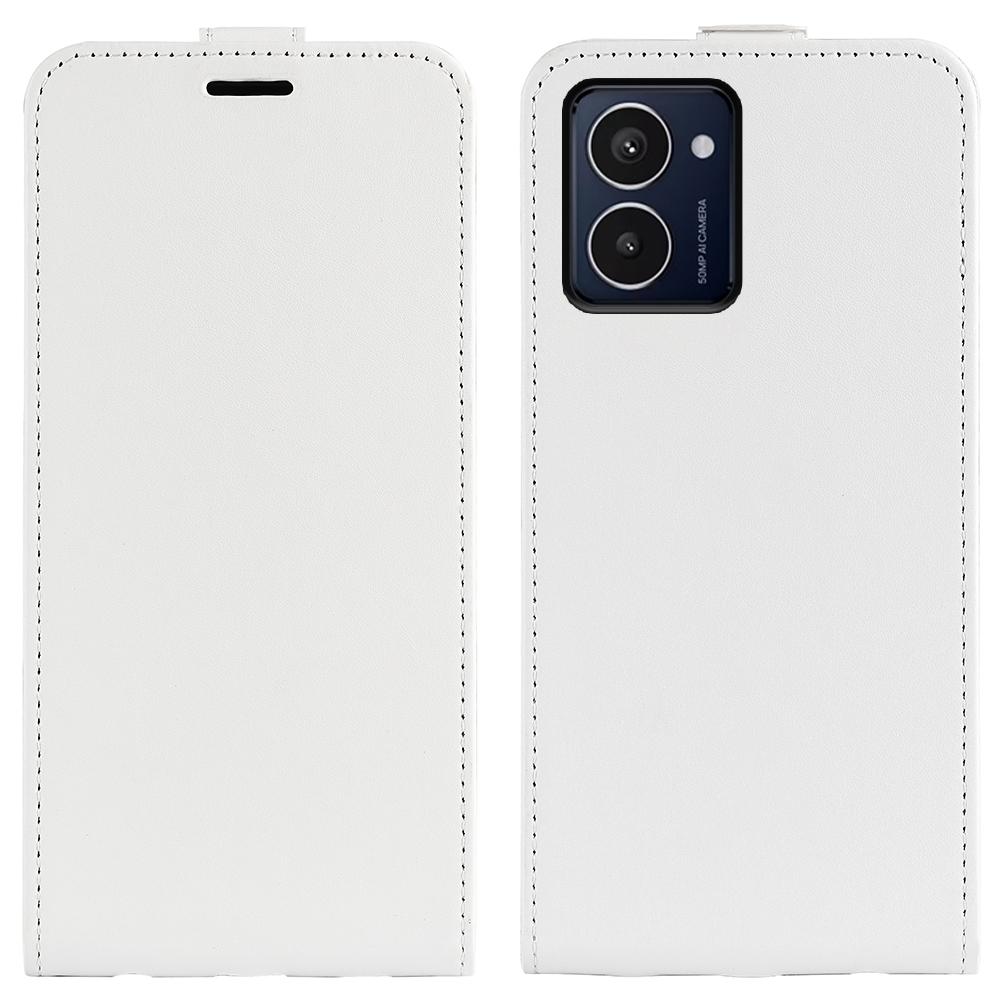 

Для HMD Pulse/Pulse+/Pulse Pro Чехол Вертикальный откидной кожаный чехол для телефона со слотами для карт White