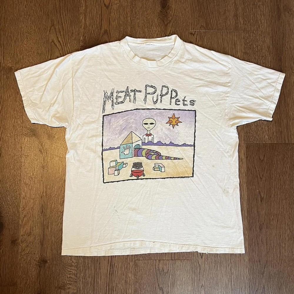 

Meat Puppets Nice Man Band graphic short sleeve white shirt men women Unisex T-Shirt L