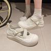 Platform ballet Mary Jane sandals women's outerwear 2025 spring new big head ugly cute shoes sports student hole shoes