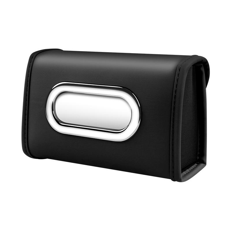 Car Tissue Box Holder Pu Leather Car Center Console Armrest Napkin Box, Hanging Multi-Functional Tissue Box, Tissue Bag