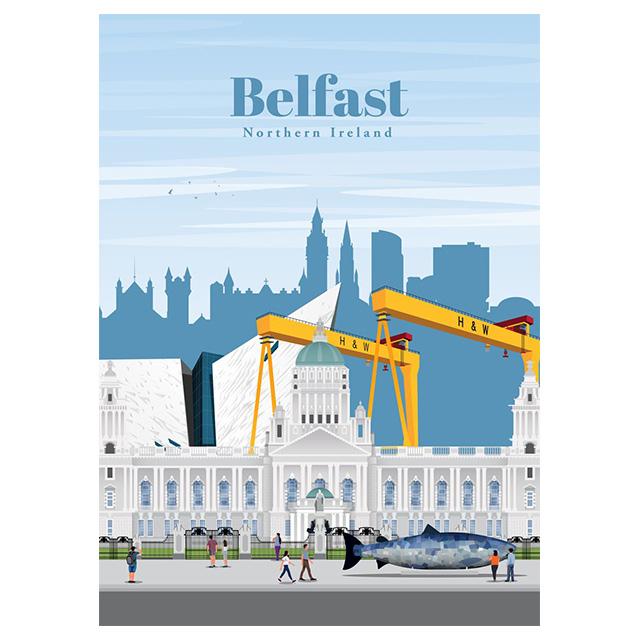 Abstrakte Cartoon Stadt Reise Drucke Poster Leinwand Malerei Hd Modern Wandkunst Bilder Für Wohnzimmer Schlafzimmer Heimdekoration