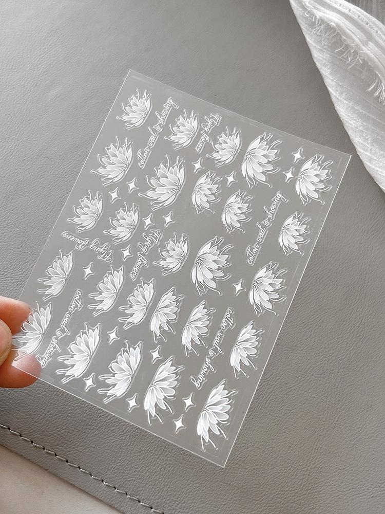 Dreamy Butterfly & Star Nail Art Stickers - Exquisite Luxury Design with Adhesive Back