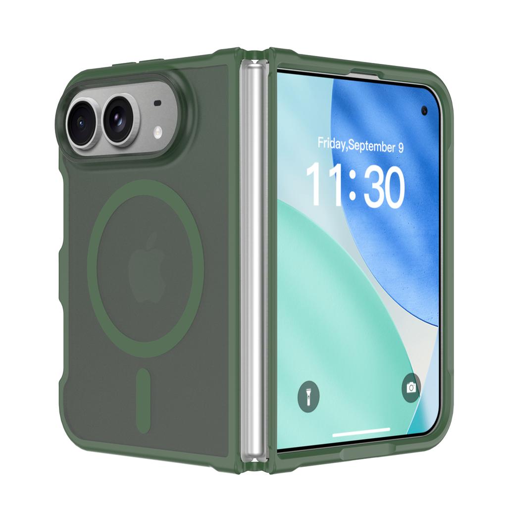 For iPhone 18 Fold iPhone Ultra Magnetic Wireless Charging Clear Phone Case For Magsafe With Lens Protection Shockproof Cover