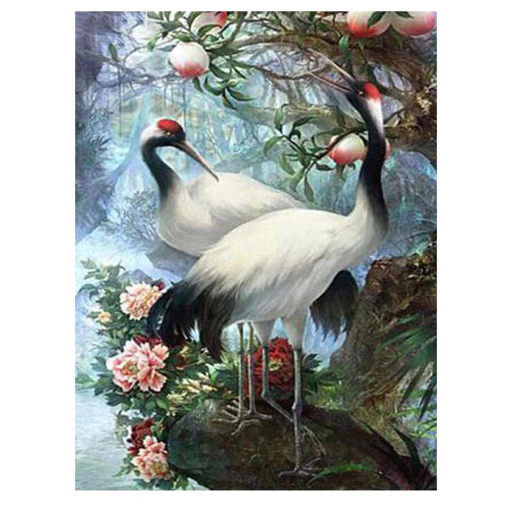 40*50 CM 5D DIY Diament Haft Zwierząt Para Diament Malarstwo Ptak Ściegu Pełne Wiertło Domu