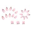 Almond French Press on Nail Long Lasting Waterproof Nail Sturdy Material Matching with Circles and Necklaces