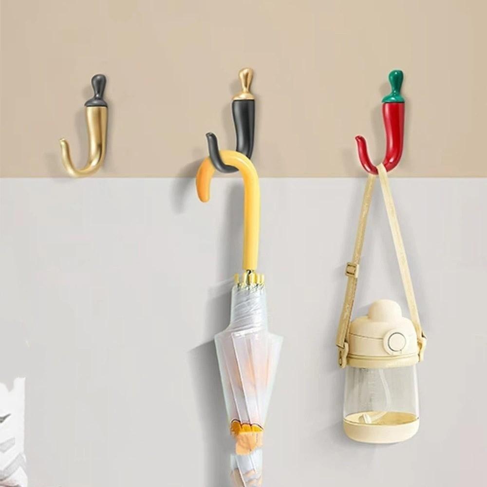 Zinc Zinc Zinc Alloy Wall Hanging Hooks Waterproof Decorative Hooks Chili Clothes Hook Home Storage