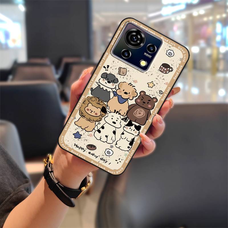 Strapazierfähige Niedliche Handyhülle Für ZTE Blade V50 Vita Cartoon Mode Design Graffiti Stoßfest Schützende Handytasche TPU