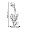 Copper Gem Navel Piercing Zircon Shiny Body Jewelry New Crystal Ball Belly Button Rings  Men