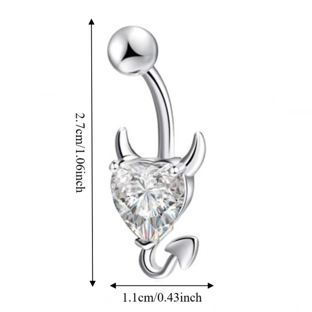 Copper Gem Navel Piercing Zircon Shiny Body Jewelry New Crystal Ball Belly Button Rings  Men