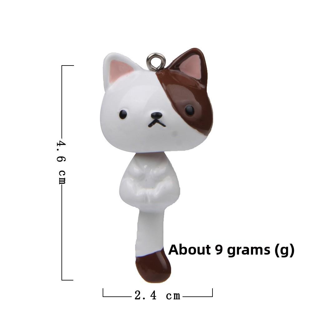 Long Polyresin Tail Cat Figurine With Keyring For Car Decor And Gifts Event