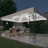 VidaXL Gazebo with Double Roof and LED Lights Garden Belvedere Outdoor Pavilion Reception Tent Marquee 3070298