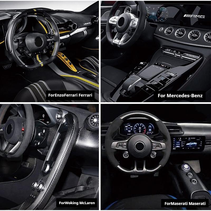 For Renault megane 3 2 clio 4 2013 2014 2015 2016 2017 2018 Car Real Carbon Fiber Sticker Captur Engine Start Stop Button Cover